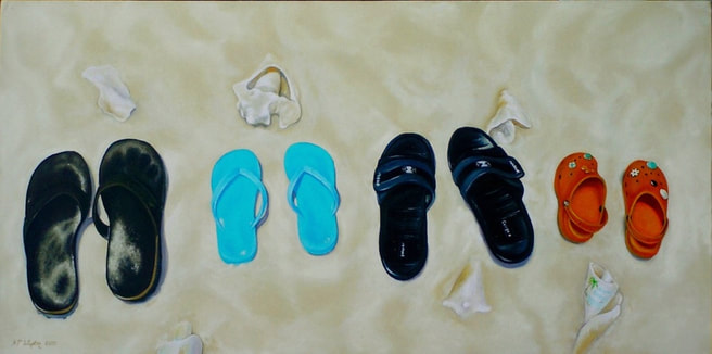Family Flip Flops on Vacation